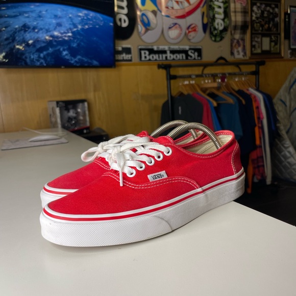 Vans Classic Authentic Red/White Sneaker Skateboarding Shoes woman’s size 9 - Picture 1 of 8